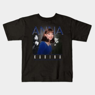 Anna karina +++ retro fan art Kids T-Shirt